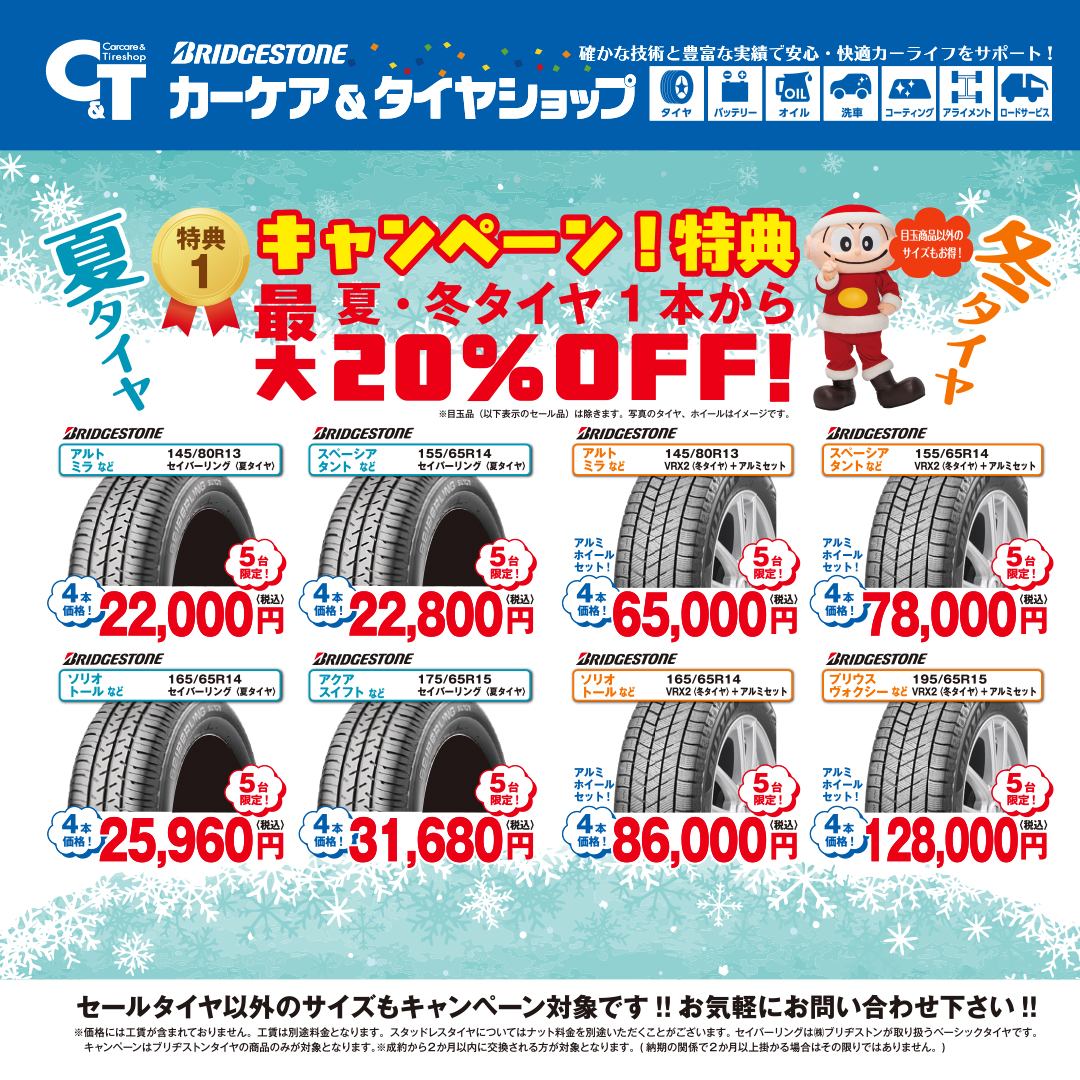 ブリヂストンタイヤ購入キャンペーン2